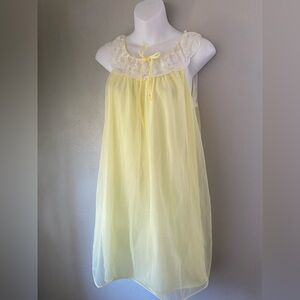 Chic Yellow Lace chiffon dress